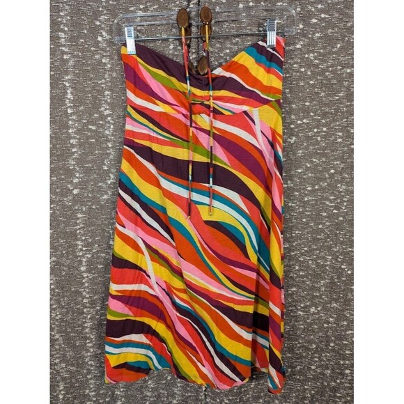 Vintage Y2K‎ Xhilaration Multicolor Strapless Tie Back Dress Women's Small - Picture 3 of 8